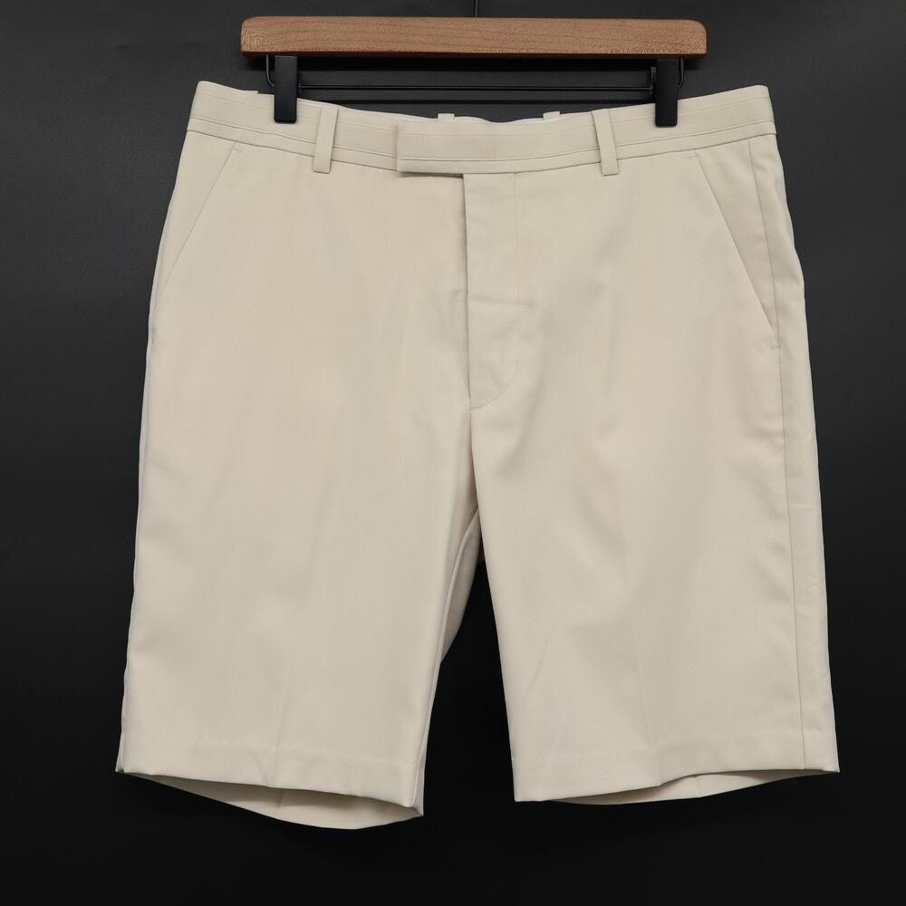 G/Fore Men's Club Golf Shorts Logo 10" Inseam Stone Sz 34